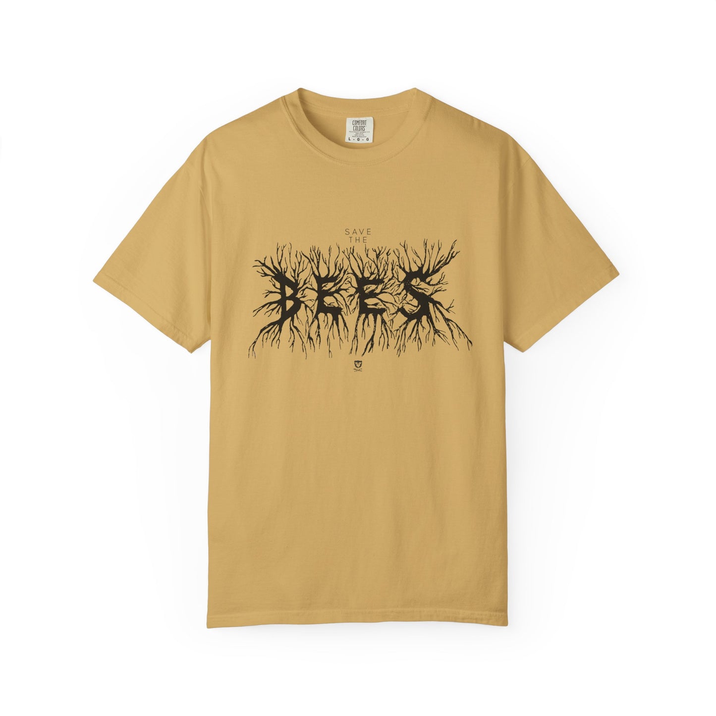 Roots Graphic T‑Shirt — 'BEES' Black Ink Tree‑Root Design