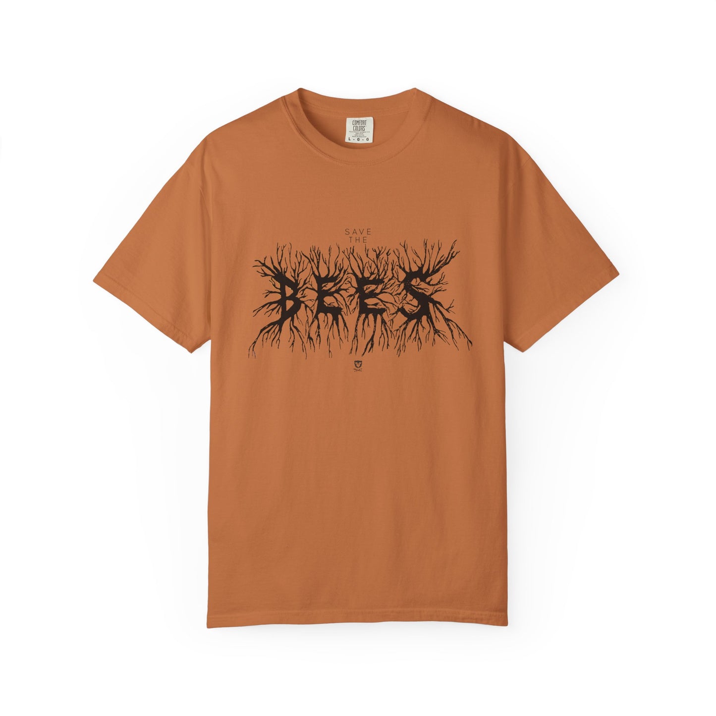 Roots Graphic T‑Shirt — 'BEES' Black Ink Tree‑Root Design
